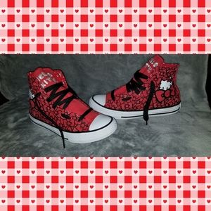 Very gently used Hello Kitty Converse size 3.